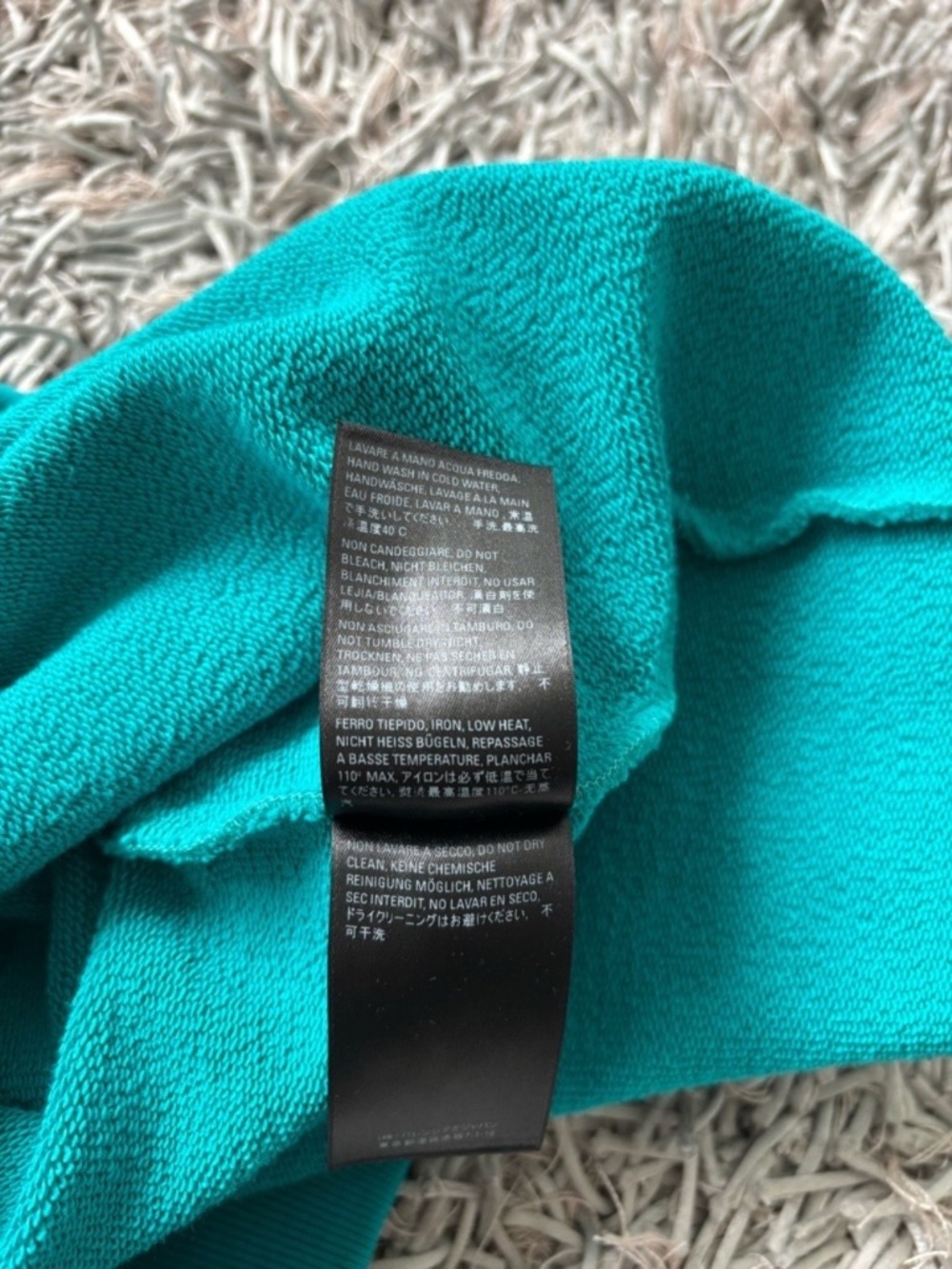 Balenciaga Hoodie Embroidered Logo Hooded Sweatshirt Aqua BB CORP❤️ - Picture 11 of 11